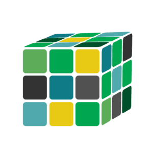 Multi-colored Rubiks Cube Illustration