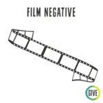 Film Negative. Black and white strand of film.